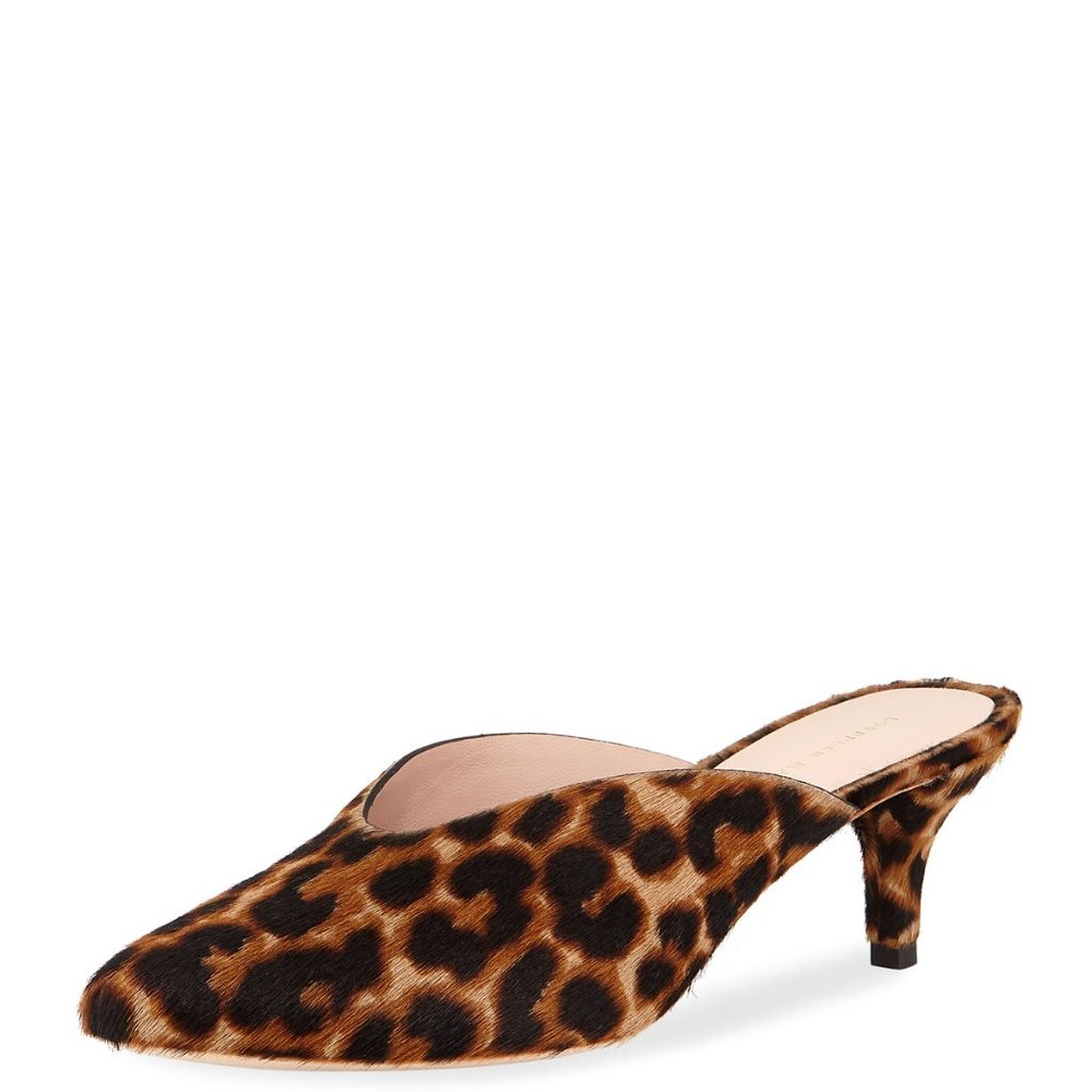 Loeffler Randall Juno Leopard Mules Size 6.5M